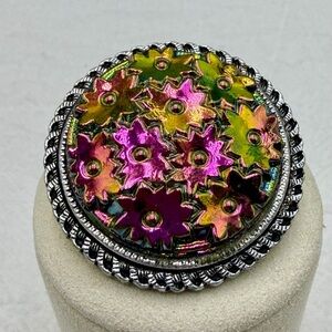 Antique Vintage Art Glass West German Scarf Clip #433SC